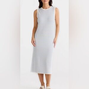 Brave + True - Squad Stripe Sleeveless Rib Midi Dress - size small